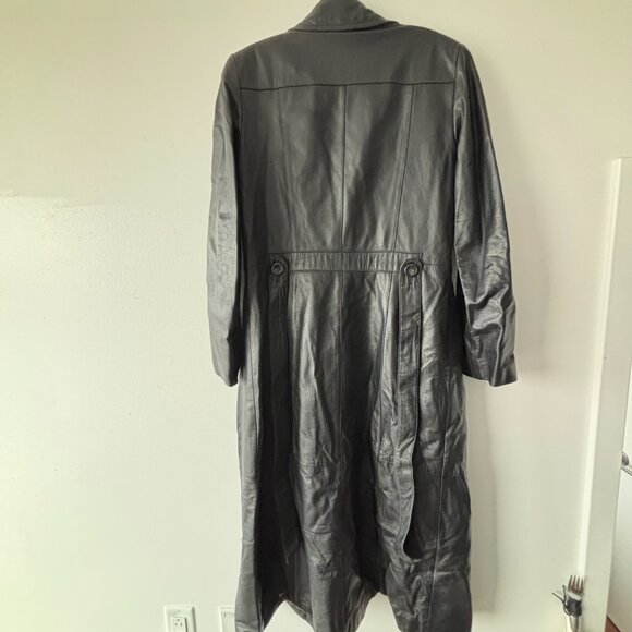New York Full Leather Long Coat - Great Condition - Picture 3 of 4